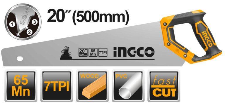 Ножовка по дереву 500 мм INGCO HHAS28500 INDUSTRIAL